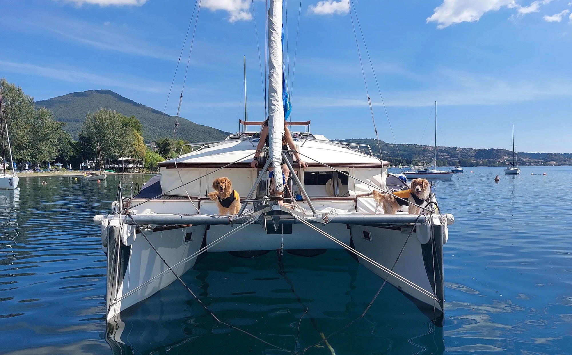 Giornata in catamarano con pranzo al Lago di Bracciano