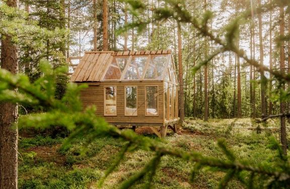 Dormire nella foresta di Kuopio in Finlandia